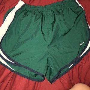 Green Nike shorts